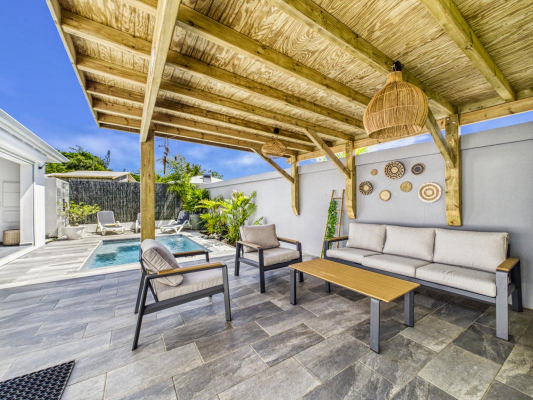 1.Guadeloupe Saint-François- location villa 4 peorsnnes-piscine